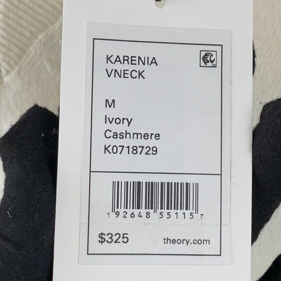 NWT Theory V-Neck Sweater in Cashmere Size M - Picture 7 of 10